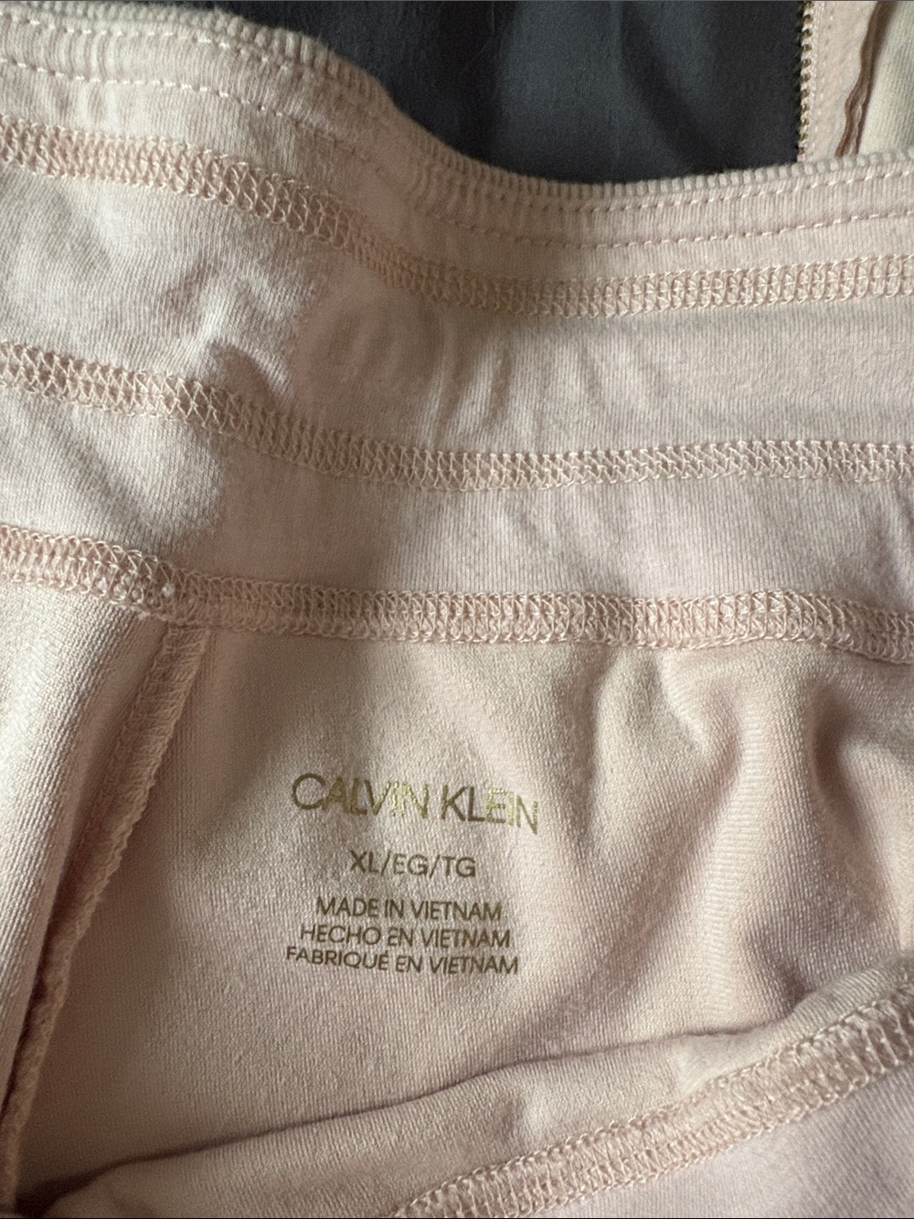 Calvin Klein Pale Pink Velour Hoodie and Jogger Set with Gold CK Logo - Picture 5 of 7